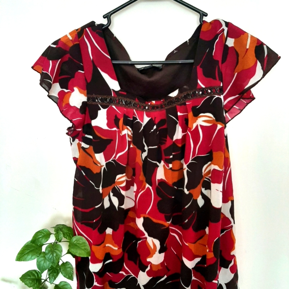 AB Studio multi-colored blouse size medium
